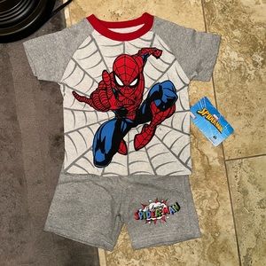 Toddler Spider-Man shirt/shorts set